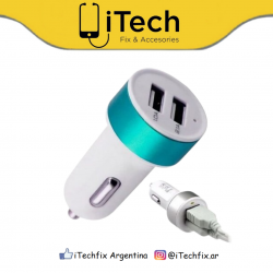 Cargador de Auto 2 USB Colores