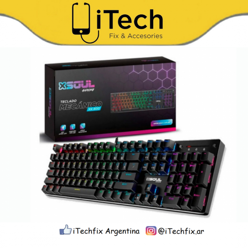 Teclado Gamer Mecanico USB Soul XK 800