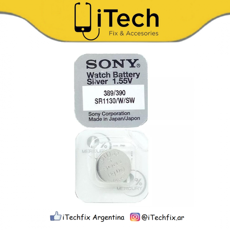 Pila Reloj Sony 389 / 390 por Unidad