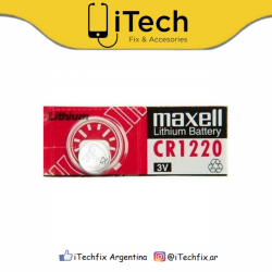 Pila Litio CR1220 Maxell por Unidad