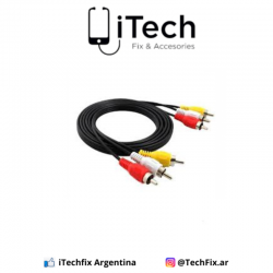 Cable 3 RCA a 3 RCA 1.8 Metros